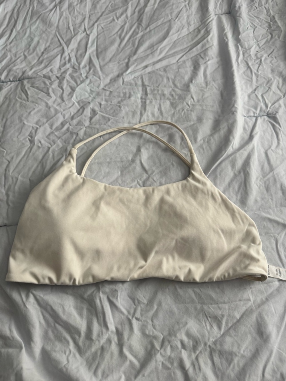 White Strappy Bralette Top, Large